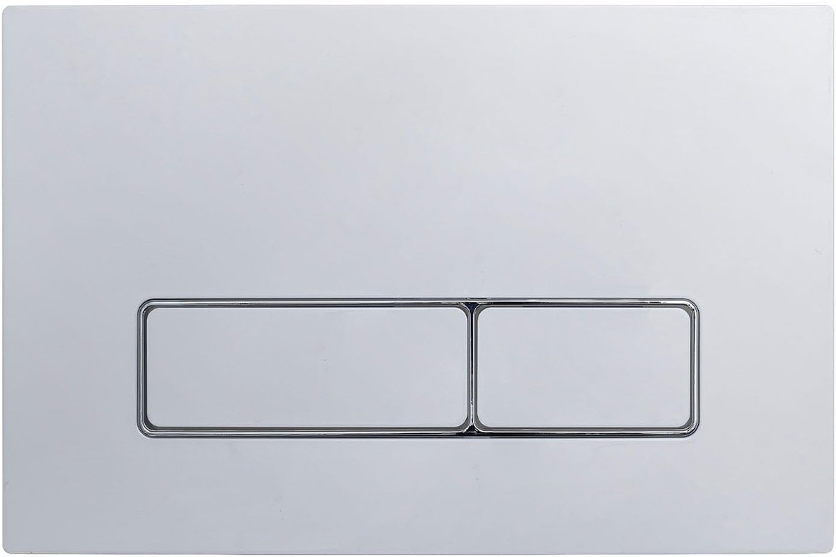 WC Aandrijfplaat - Spoelplaat Toilet - Toilet Reparatie - Dubbele Spoelfunctie - 245 x 164 mm - Chroom