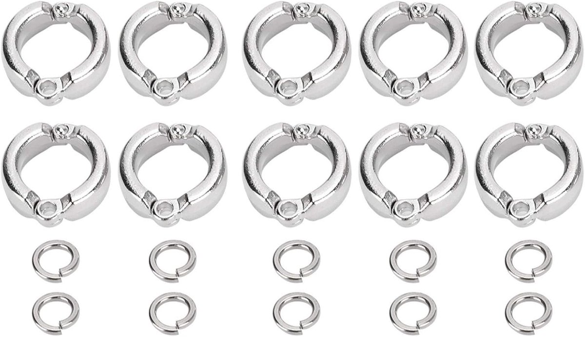 SnelShoppen - 10 Stuks Vogel Voetring, Metalen Vogel Voetring voor Papegaaien, Beenring Buiten Activiteiten, Trainingsaccessoires voor Kleine, Middelg