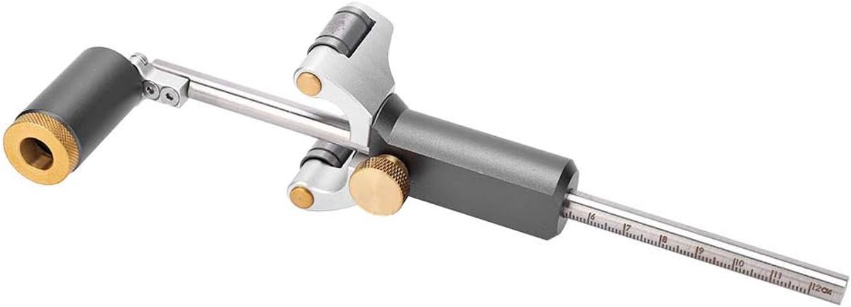 SnelShoppen - Houtbewerking Rechte Lijn Boog Scriben Tool, Dual-Purpose Scriben DIY Liniaal Parallel Lijn Teken Gereedschap van Aluminium Legering
