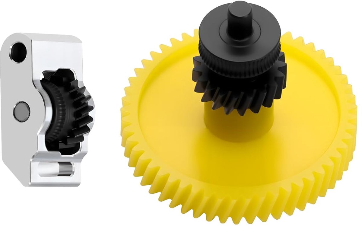 Hardened Steel Extruder Gear Set for P2S, 3D Printer DLC Nano Coating Hardened Steel Extruder Dual Gear Aluminum - ShopVlot