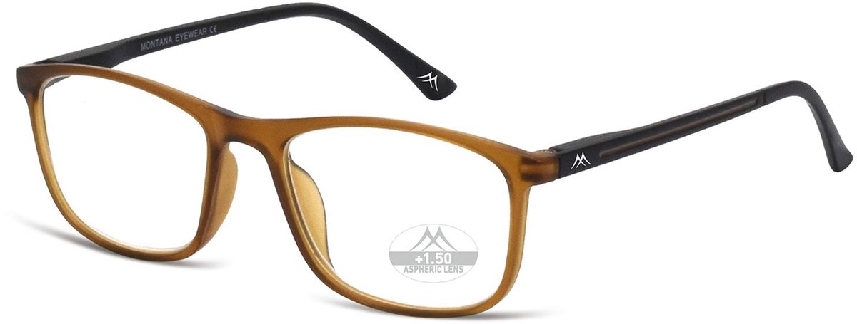 Montana Eyewear leesbril HMR49A +3.50 Bruin Zwart Rechthoekig