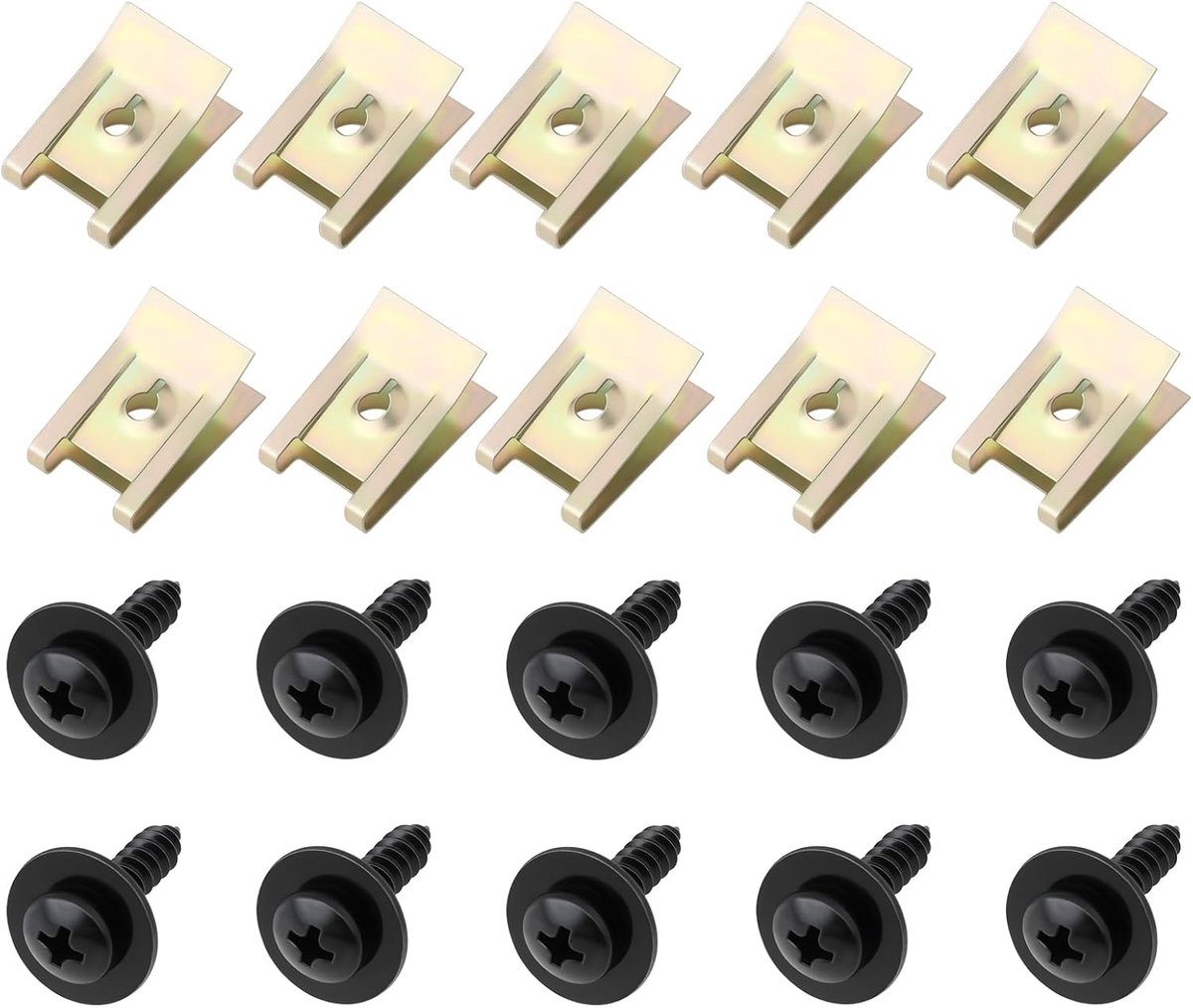 SnelShoppen - 20 stks Auto Wielboog Bevestigingsmiddelen en Schroeven voor Mercedes S-Klasse - Duurzaam Metaal - Veilige Montage - Spatbord Clips