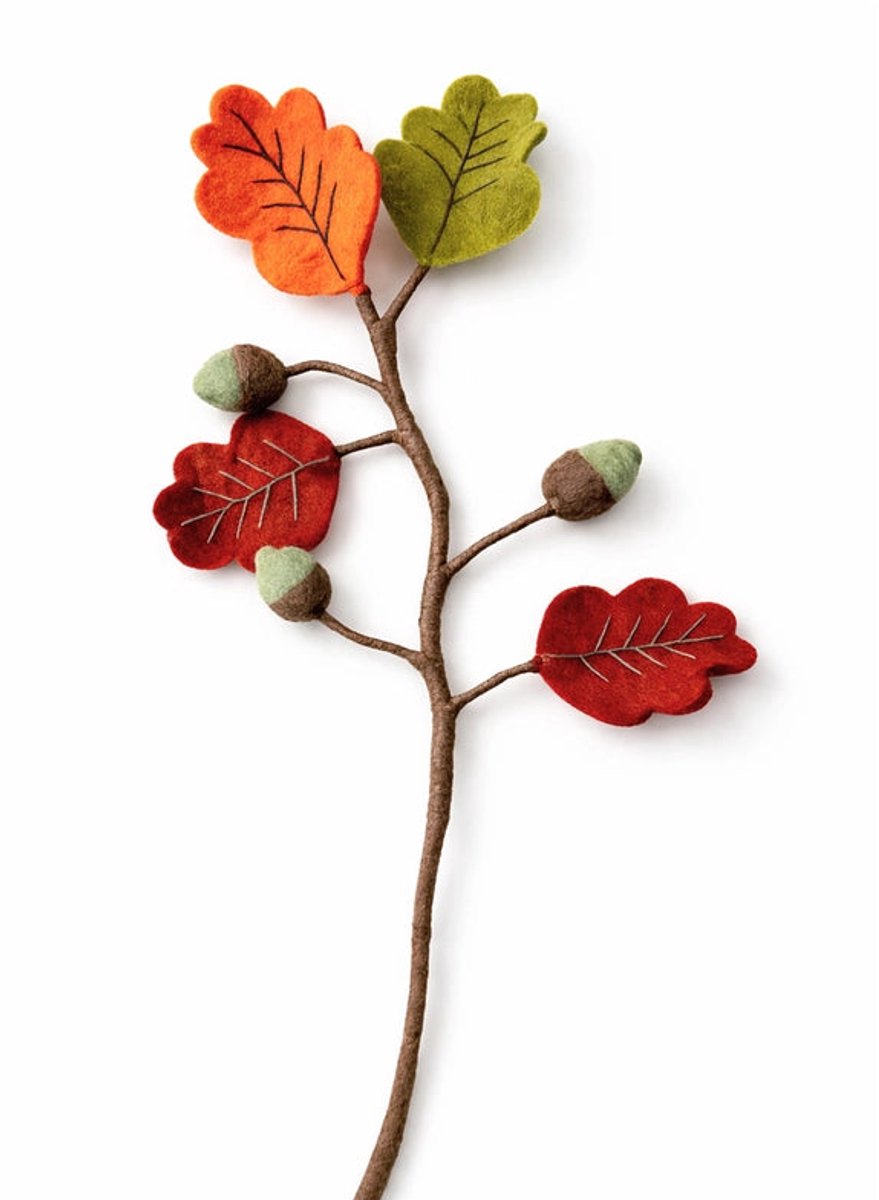 Vilten Tak Eik Herfst - Decoratieve Tak