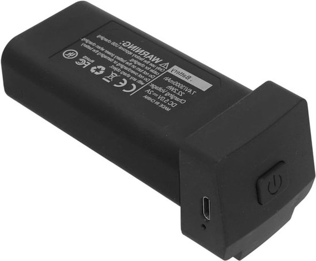 Krachtige 7.4V 3000mAh Lithium batterij met overlaadbeveiliging, lichtgewicht en draagbaar, ideaal voor RC drones en modelvliegtuigen
