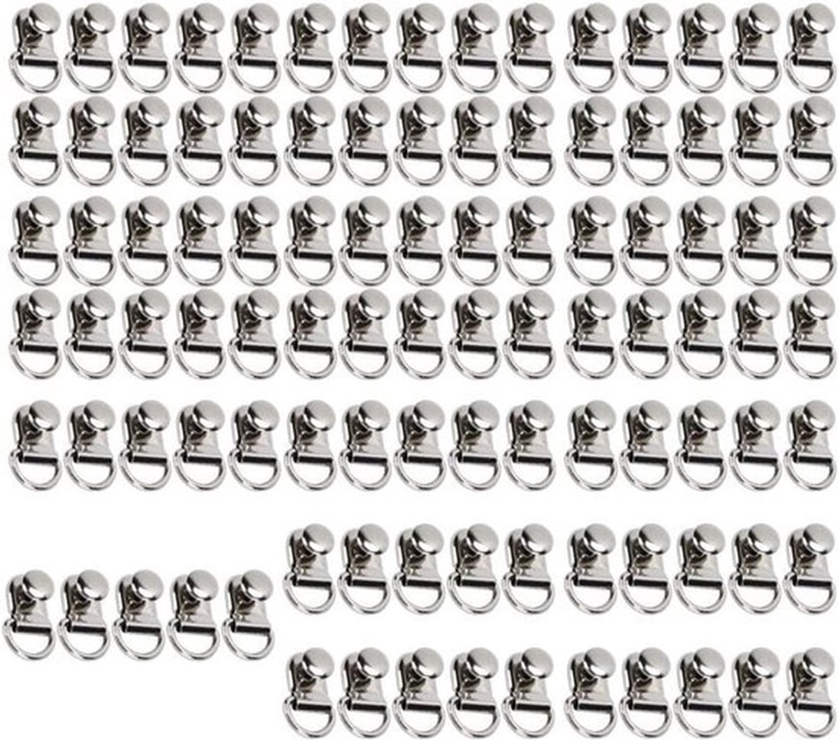 100 Sets Leren Oogjes Gesp Rivet Schoenveter Haak met Messing D-ring DIY Rivet Gereedschap voor Schoenen