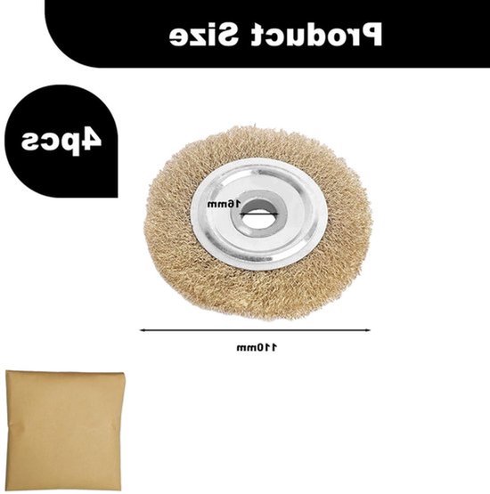 Set van 4 Onkruidborstels voor Voegen 110 x 16 mm - Draadborstel voor Terrasvoegen, Geschikt voor Multibrush en Vergelijkbare Apparaten, Ideaal voor Mosverwijdering en Onderhoud — afbeelding 3