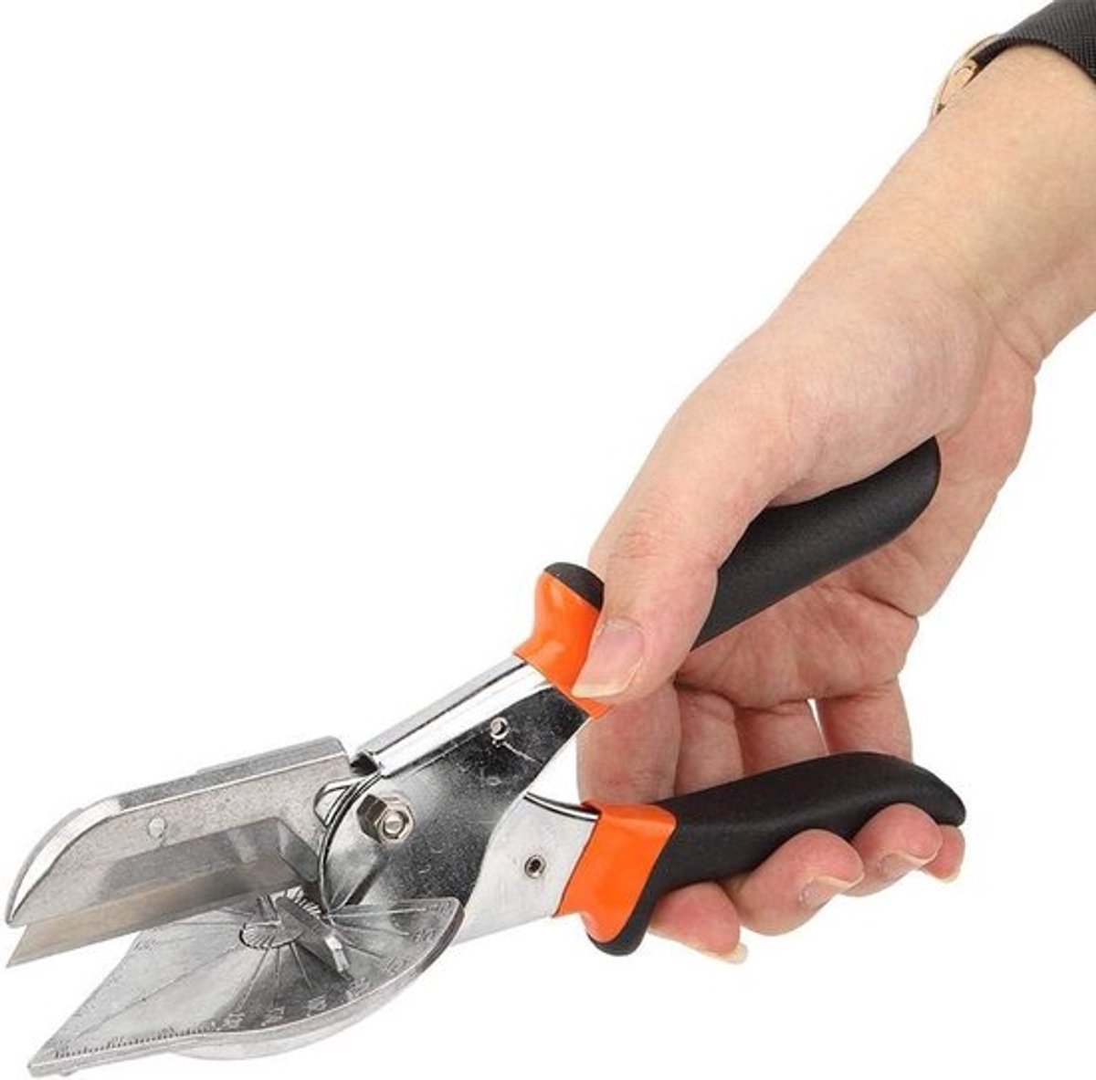 Multifunctionele Hoekschaar voor het Snijden van Dun Hout, Ergonomische Handgreep en Verstelbare Hoekinstelling voor Precisiewerk