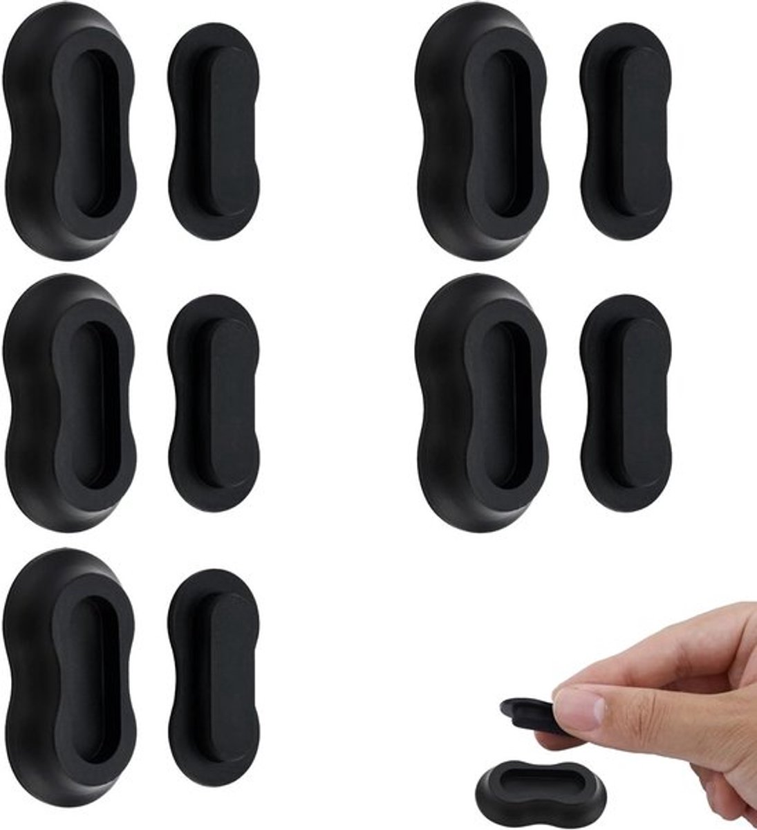 5-delige Magnetische Houder voor Afstandsbediening, Siliconen Zelfklevende Wandbevestiging voor TV, Thuis en Kantoor, Ideaal voor Organisatie en Opberging