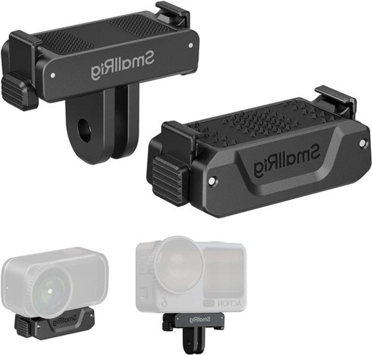 Action 6 Nano Magnetische Quick Release Adapter voor DJI Osmo Action 6, 2 Stuks met 2-Punt Bevestiging en 1/4"-20 Draadgat voor Statief en Selfie Stick - 5918
