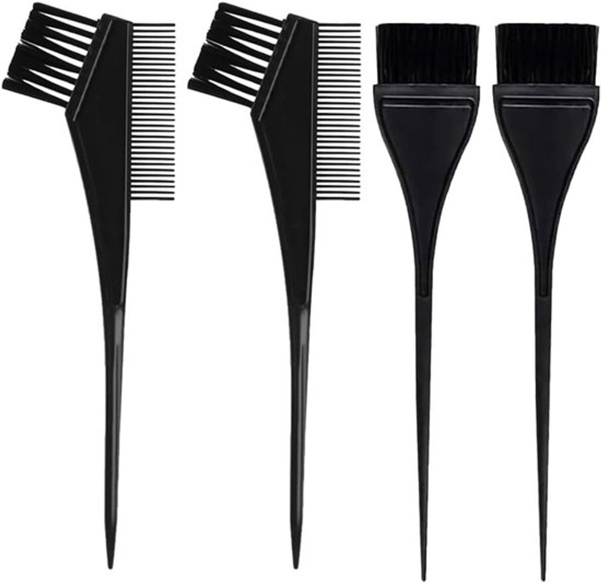 Professionele Haarverfkwasten Set van 4 Stuks, Dubbelzijdige Haarverfkwasten en DIY Haarverf Gereedschap voor Perfecte Kleuring en Styling