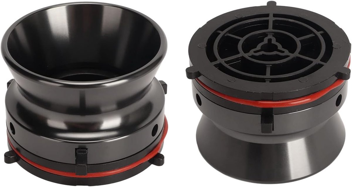 SnelShoppen - 1 Paar NAB Hub Adapters, 10 Inch Universele Oplader, Grijze Aluminium en ABS Materiaal, Geschikt voor Professioneel Gebruik