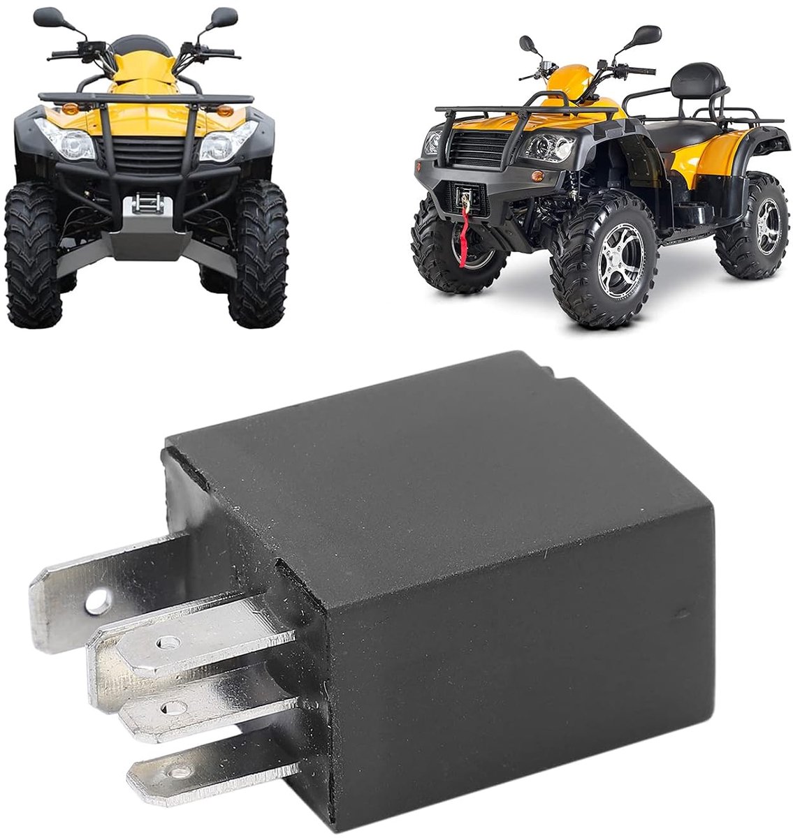 SnelShoppen - Relay 5 Pins 9010-150350 Zwart Metalen Vervangingsrelais voor Ranchero 500 CF500-5 2010-2011, Professioneel en Betrouwbaar