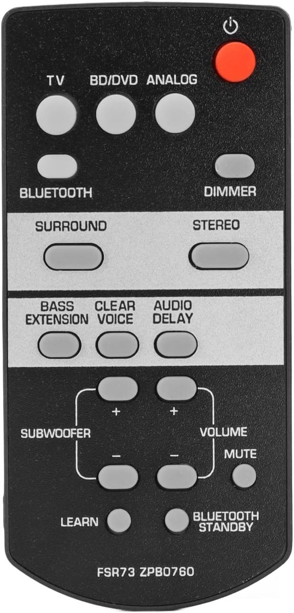 Soundbar afstandsbediening - vervangend model - duurzaam ABS materiaal - eenvoudig te gebruiken - ShopVlot
