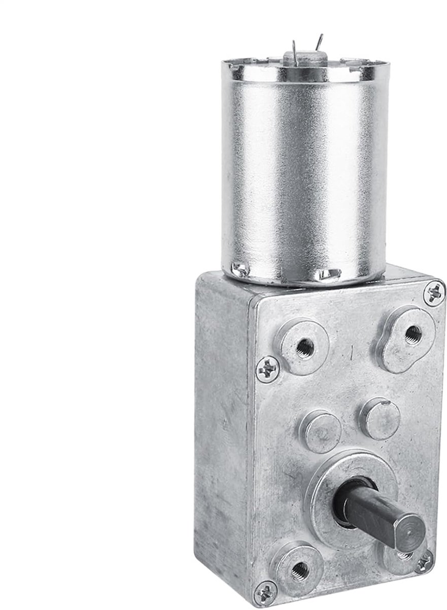 SnelShoppen - Omkeerbare Hoge Koppel Ontwormde Gear Motor DC 12V Reductiemotor CW/CCW Lage Snelheid Gear Elektrische Micro Motor voor Raamdeur Opener