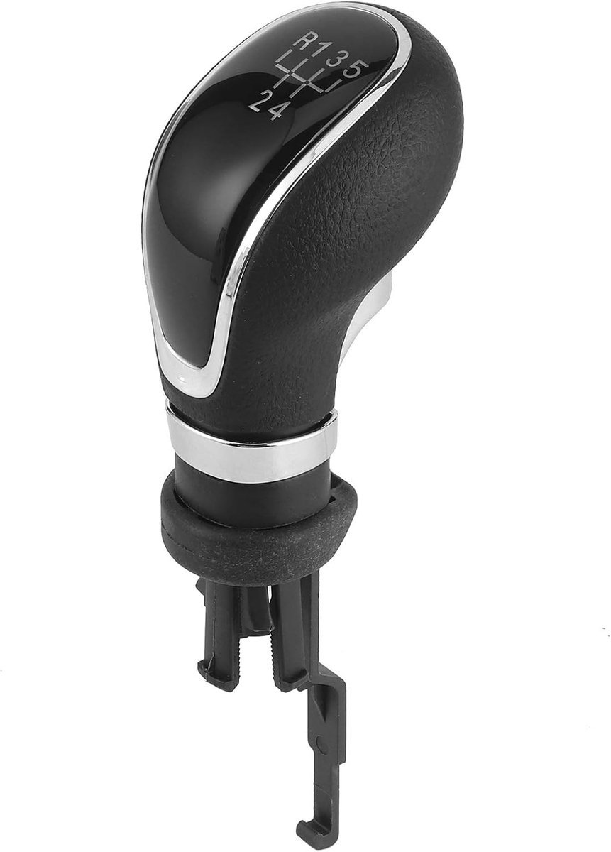 SnelShoppen - Handgreep Versnellingspook Vervangingsknop 55565904 voor Excelle GT/XT ASTRA 09-14 (A 5 Versnellingen) van Cuero en ABS Kunststof