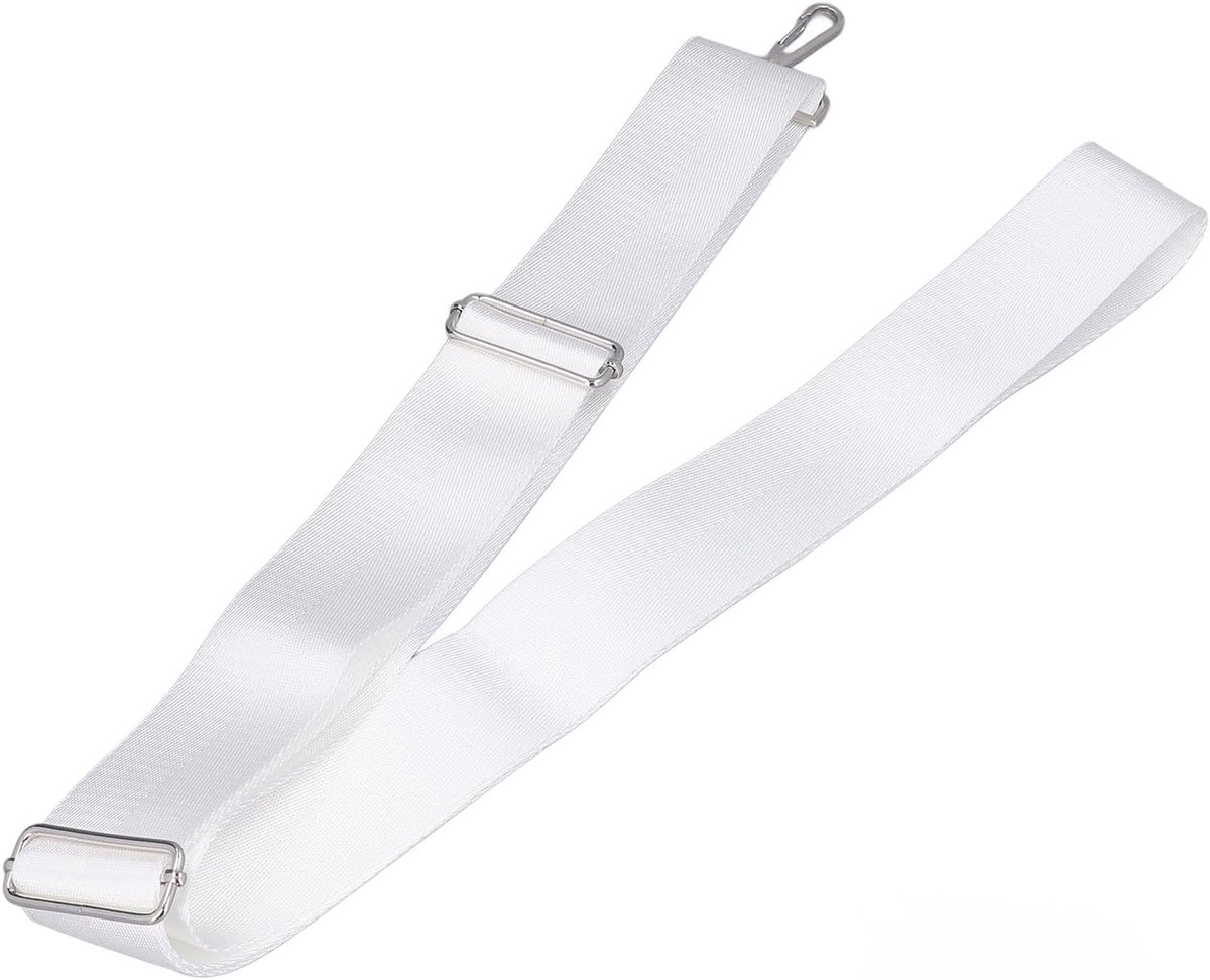 SnelShoppen - Hoogwaardige Tennisnet Center Band, Verstelbare Netstraps met RVS Gesp, Wit voor Tennisuitrusting, Ideaal voor Tuin, Park, Gym, Speelpla