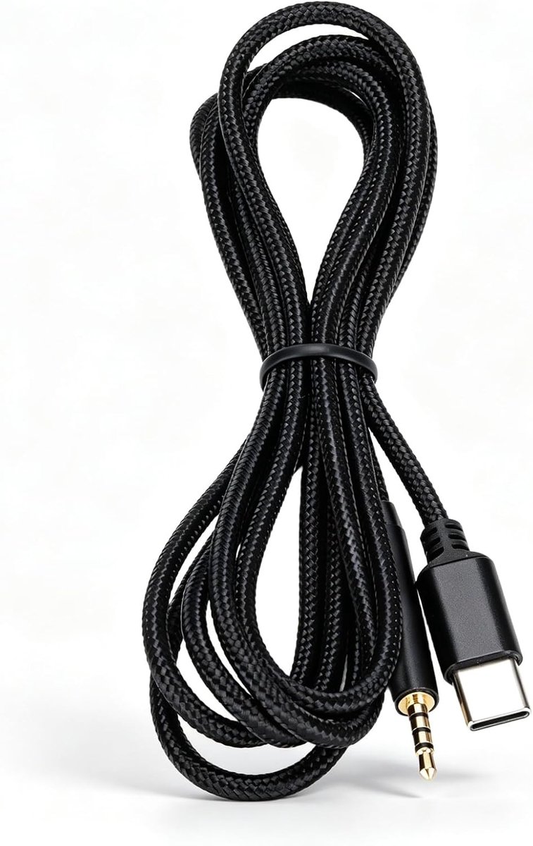 USB C naar 2.5mm Audio Jack Hoofdtelefoon Kabel - 1,5m - Gevlochten Draad - Ideaal voor Muziek en Spellen - ShopVlot