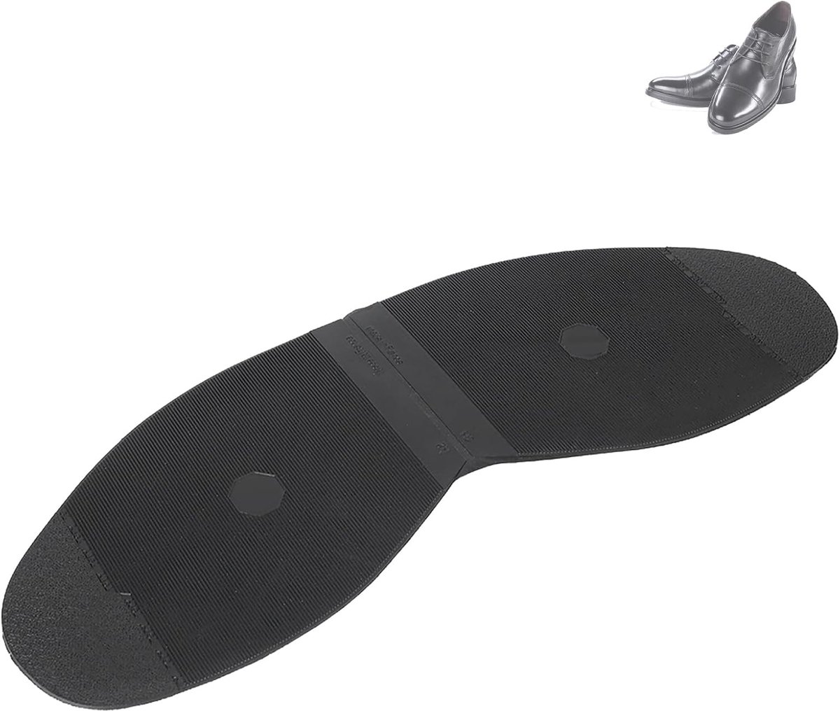 SnelShoppen - Handmade Leren Schoenen met Rubber Slijtvaste Zool voor Dames en Heren - Herstel Middelzool Pad voor Schoenonderhoud - Zwart