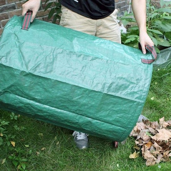 Dailygoods - Tuinafvalzakken - Robuust en duurzaam - 3 x 272 l - Groen - Milieu-vriendelijk alternatief - Perfect voor tuinieren - Set van 3 van Dailygoods — afbeelding 3
