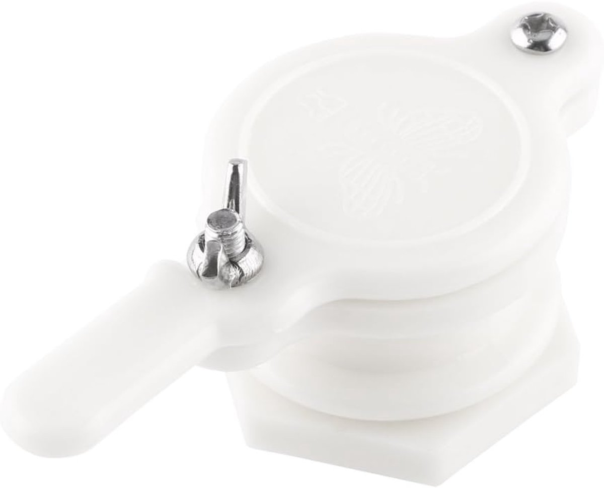 SnelShoppen - Plastic Honingtap Kraan Ventiel voor Bijenhouden, Duurzaam en Sterk, Ideaal voor Honing Bottelen, Wit, Beveiliging voor Eetbare Vloeisto