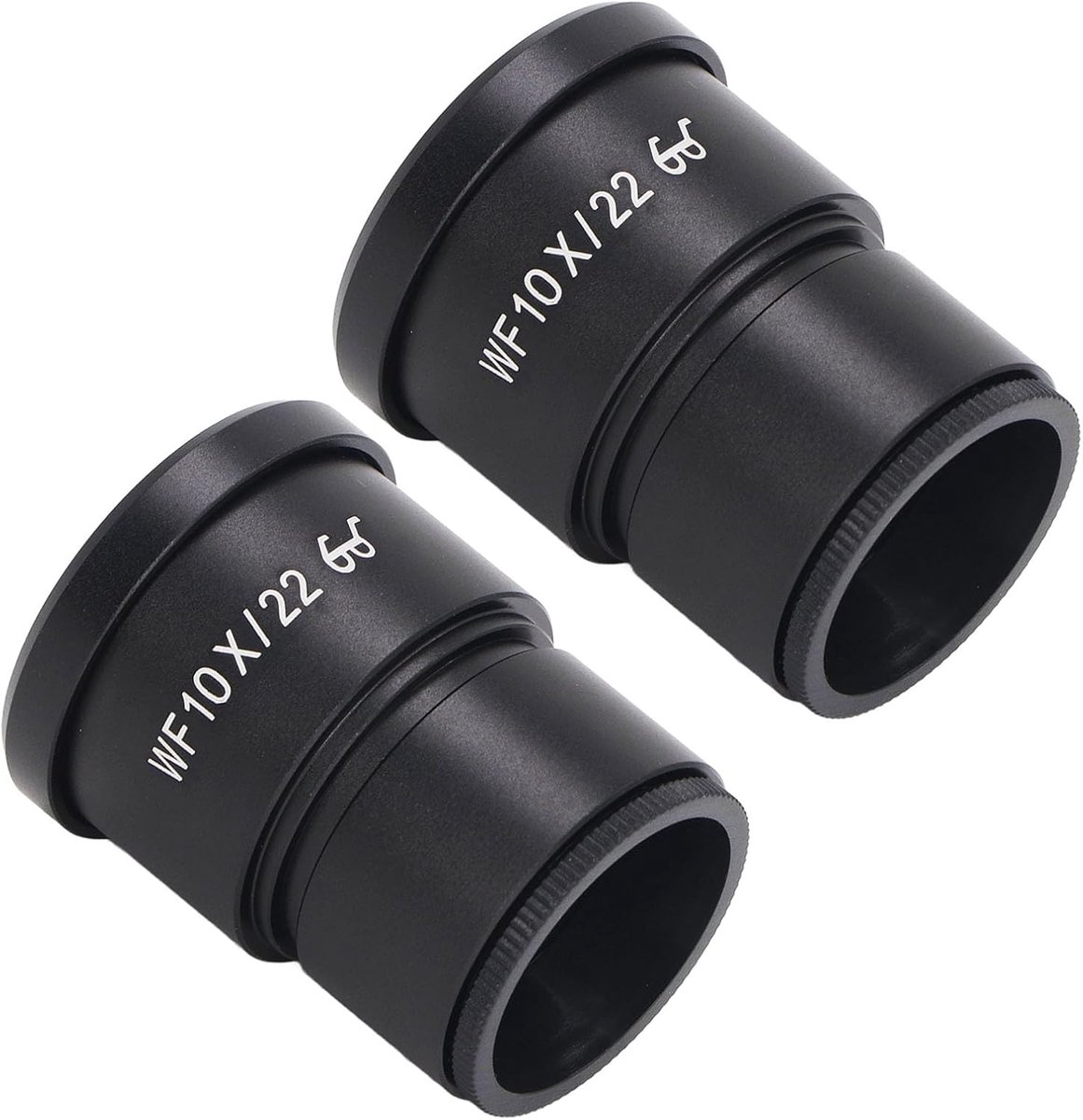 SnelShoppen - 2 Stuks Microscoop Oculair Aluminium 10X Biologisch Oculair 30mm Bevestigingsmaat Microscooplenzen Adapters