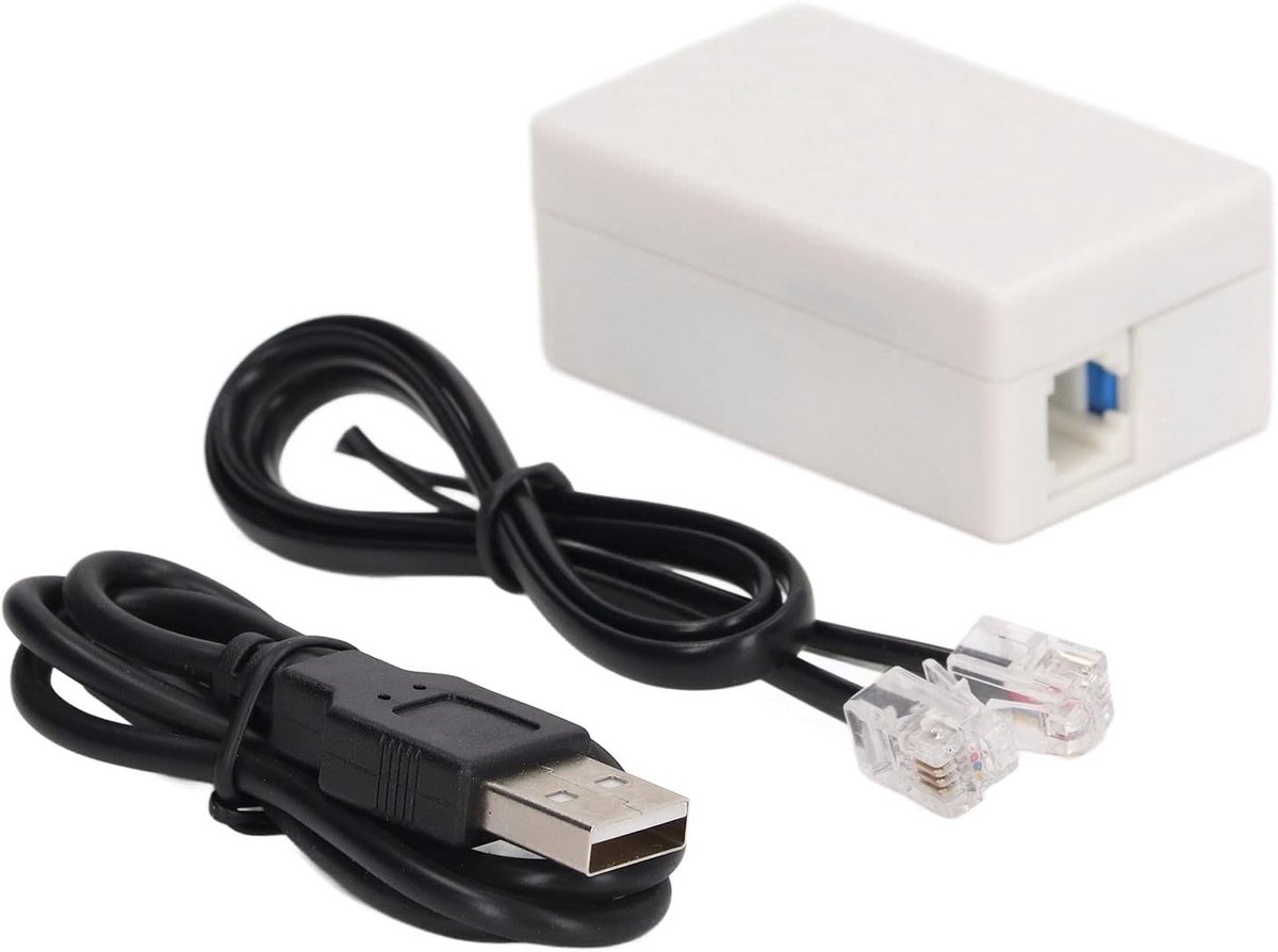 SnelShoppen - RJ11 Interface Audio Data Acquisitie Module Voor Telefoonopname - Hoge Geluidskwaliteit - Loopopname - Geschikt Voor Alle Analoog Telefo