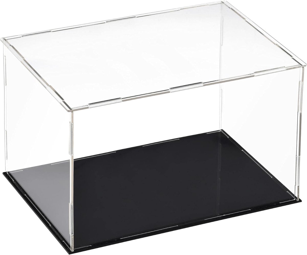 SnelShoppen - Acrylic Transparante Display Cabinet 25 x 15 x 15 cm - Dustproof Bescherming Showcase voor Actiefiguren met Zwarte Basis - Organiser Box