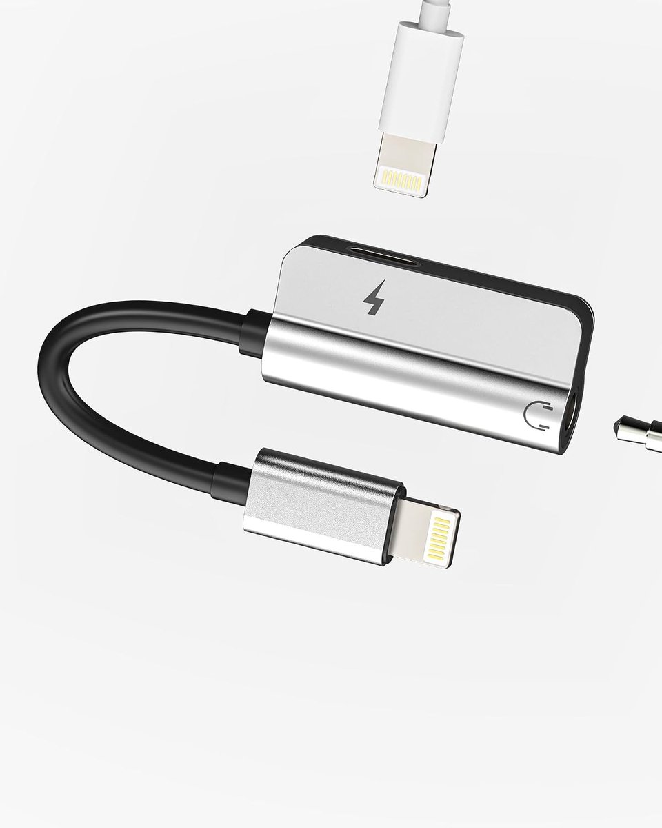 SnelShoppen - Adapter Lightning naar jack 3.5mm hoofdtelefoon splitter aux kabel voor Apple iPad iPhone, audio hoofdtelefoons opladen, high sound kwal
