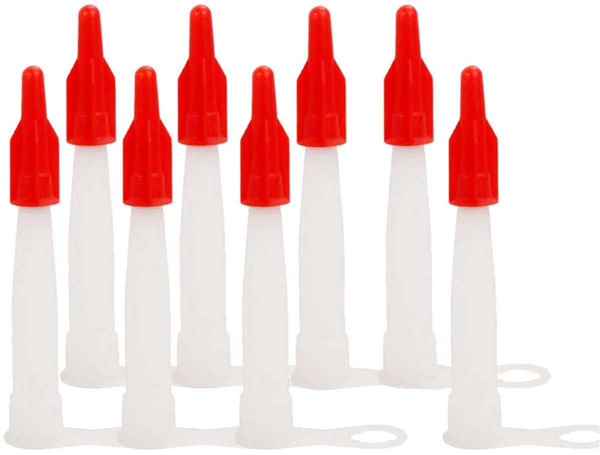 SnelShoppen - 8 Stuks Silicone Spuitmonden Kit voor Kitten, Caulking Multitool voor Keuken en Huishouden, Vervangbare Nozzles, Eenvoudig te Gebruiken,