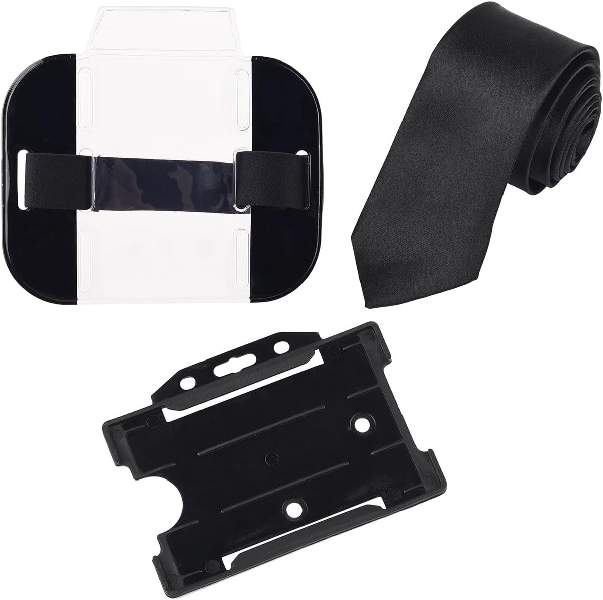 SnelShoppen - 3 Stuks Badgehouder Set Arm Badgehouder Strik Badgehouder Veiligheidsaccessoires voor Noodpersoneel Beveiligingspersoneel