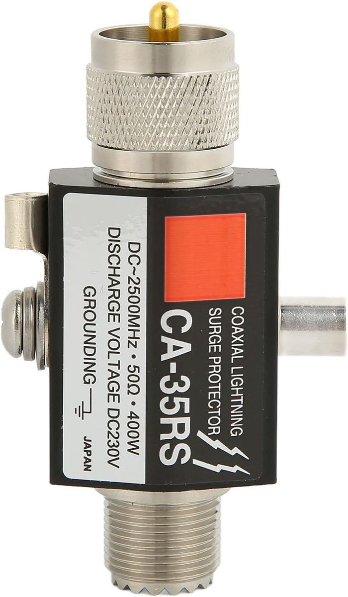 SnelShoppen - UHF Coaxiale Bliksemafleider 400W - Male-Female Bliksembeveiliging voor Antenne - Herhaalbare Ontlading - Ideaal voor Professioneel Gebr