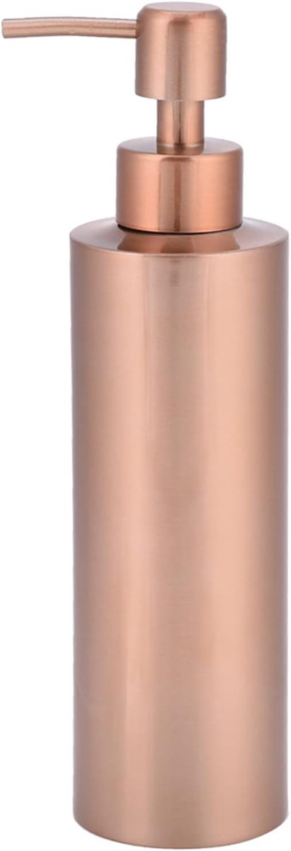 SnelShoppen - Dispenser Sapone Oro - Roze Vloeibare Zeepdispenser - Stalen Handpomp voor Keuken en Badkamer - 350ml