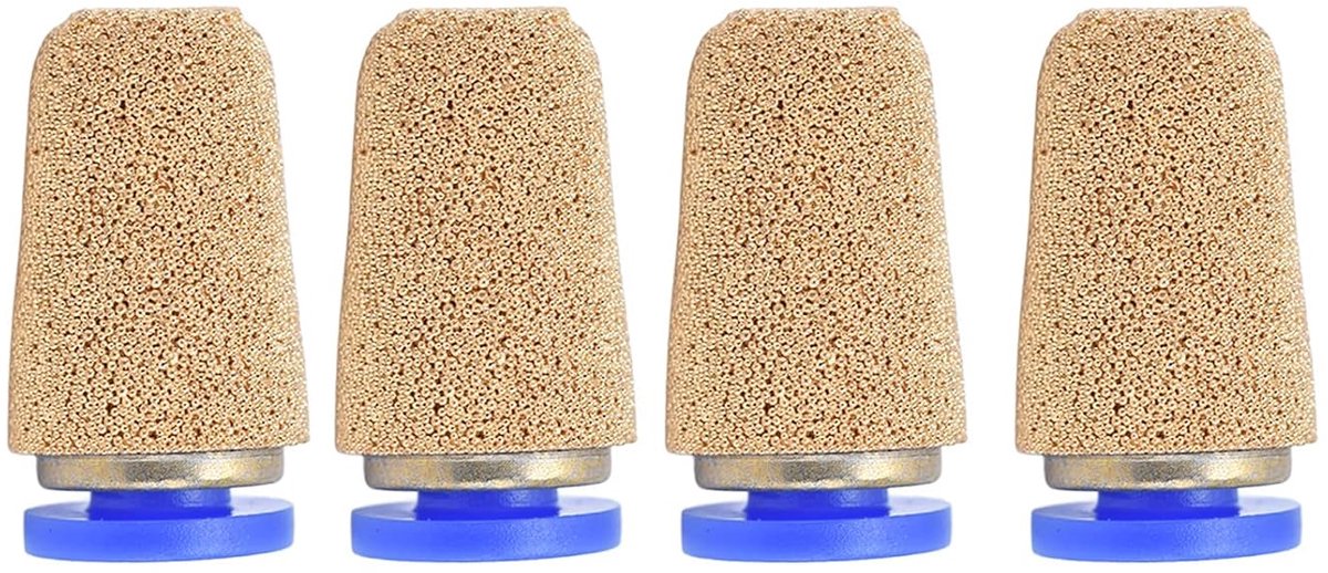 SnelShoppen - 4 Stuks PSF-4 Pneumatische Demper, Geluidsdemper Koper, Pneumatische Dempers voor Cilinders, Solenoïdekleppen, Krukassen, Versnellingsba
