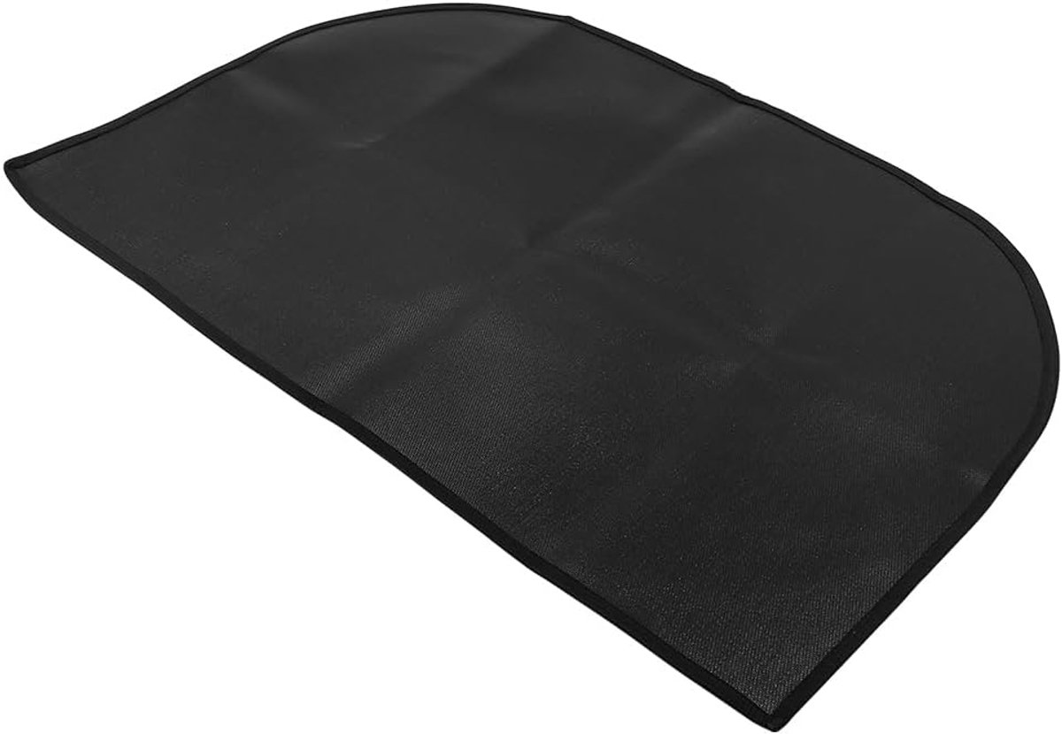 SnelShoppen - Vuurvaste Haardbeschermmat voor Open Haard en Gasgrill - Spettermat - Hittebestendig voor Vloeren - 50x80 cm - Binnen Buiten - Zwart