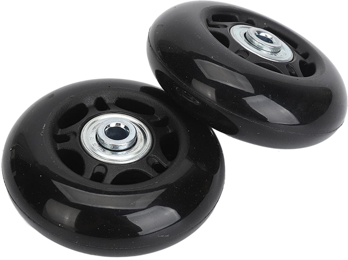 SnelShoppen - Vervangwielen voor Koffers - Universele Slijtvaste Rubberwielen - Eenvoudig te Installeren - 68 x 24 mm - Stil en Duurzaam