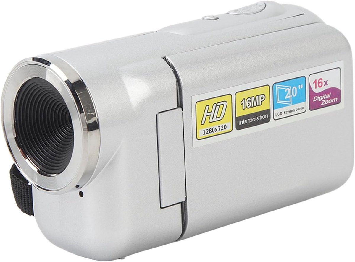 SnelShoppen - Kids Camcorder 16MP 1080P HD Videocamera voor Kinderen met 16x Digitale Zoom, 2 Inch TFT Kleuren Scherm, Voor Jongens en Meisjes, Ideaal