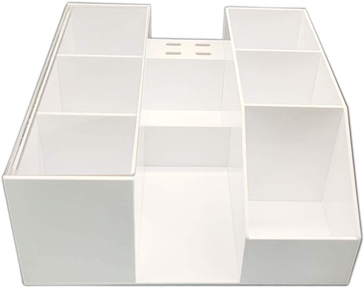 SnelShoppen - Eyelash Beauty Tool Opbergdoos voor Cosmetica en Make-up - Valse Wimpers Organizer in Wit Acrylaat - Ruime 22x22x10 cm - Perfect voor Sc