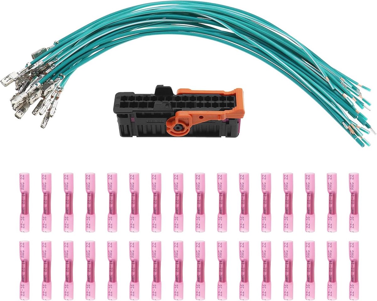 SnelShoppen - 1 Set Auto Deur Bedrading Loom Stekker Verbinder Reparatie Kit 28 Pin 26cm Kabel Lengte Vervangingsonderdelen Voor Seat Skoda VW