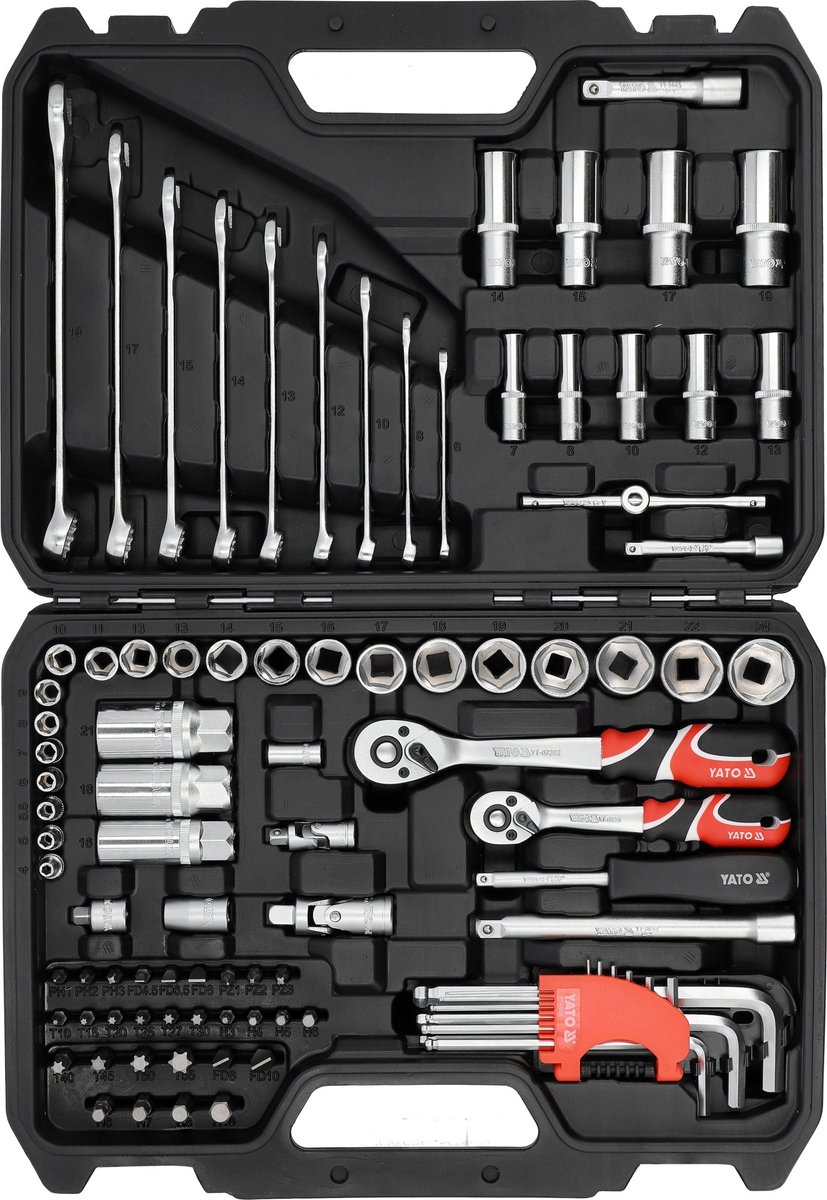 YATO 92 Delige 1/4", 3/8'' Doppenset met Premium Ratels