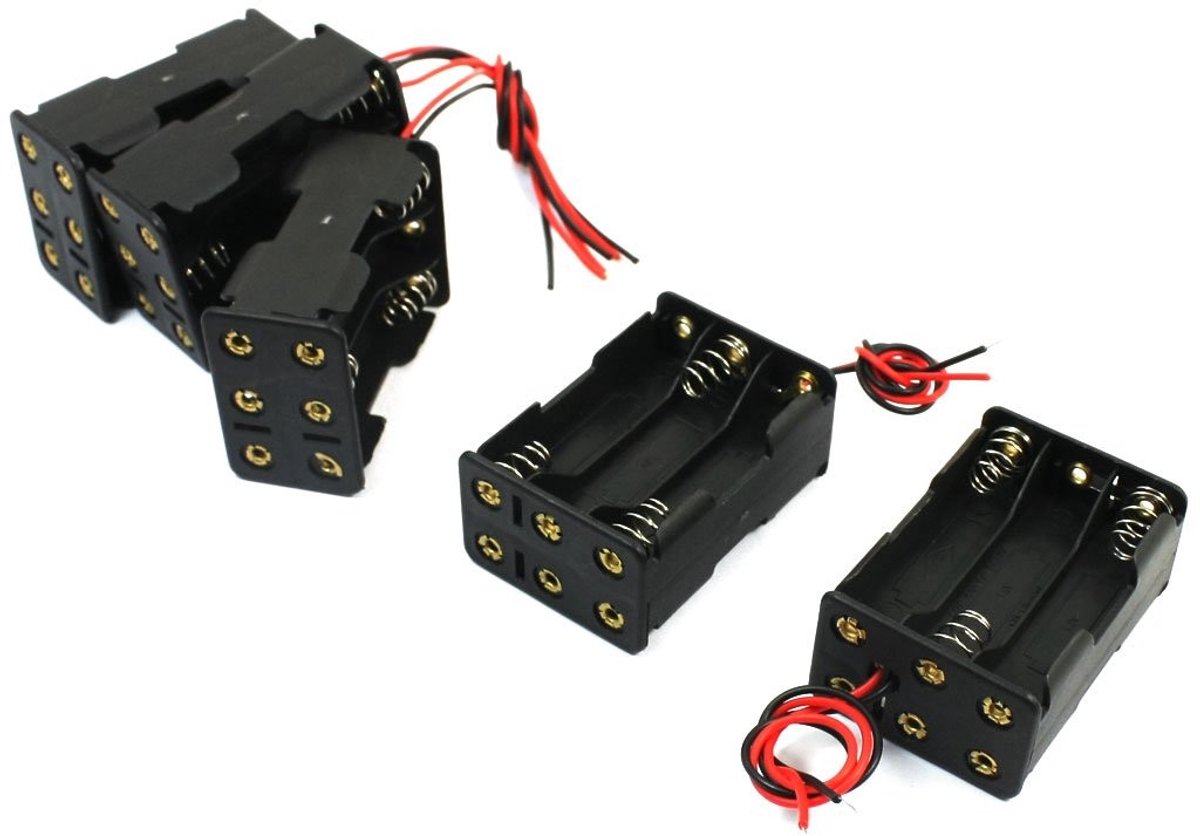 Solidchoice - 5 Stuks Batterijhouder voor AAA Batterijen van Duurzaam Kunststof