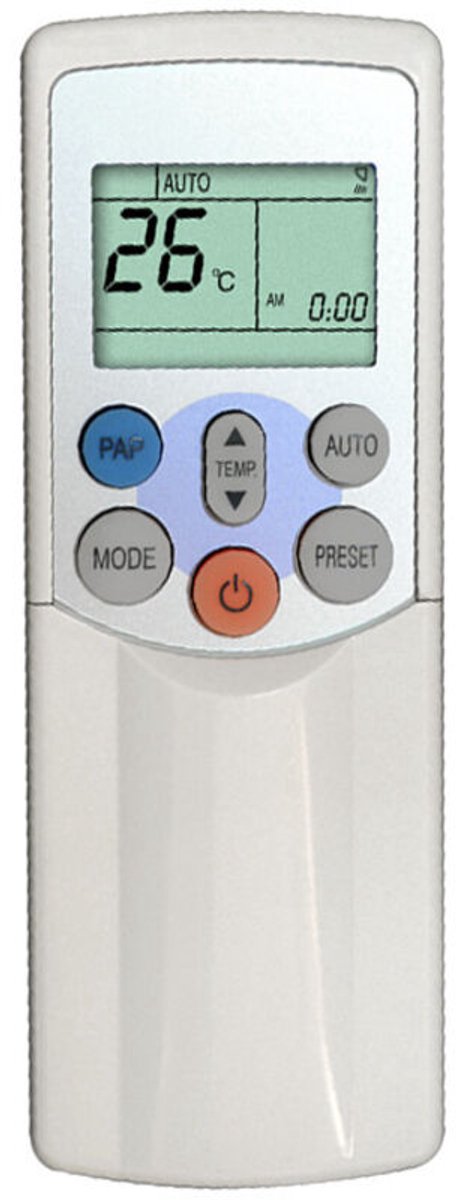 Compatibel met de afstandsbediening van de Toshiba F08J/H01JE airconditioner.