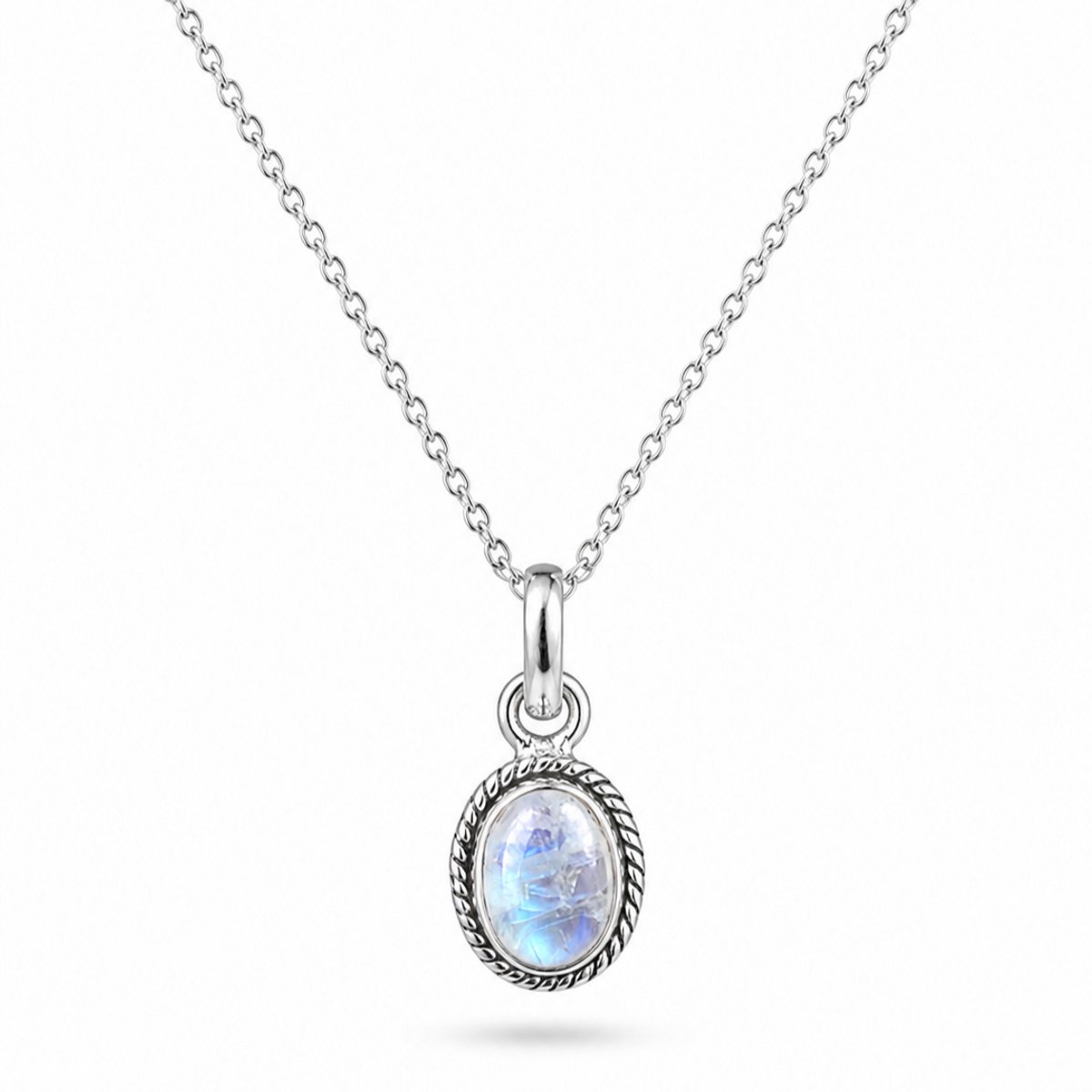 House of Jewels - Maansteen Ketting - Echt Zilver-42cm