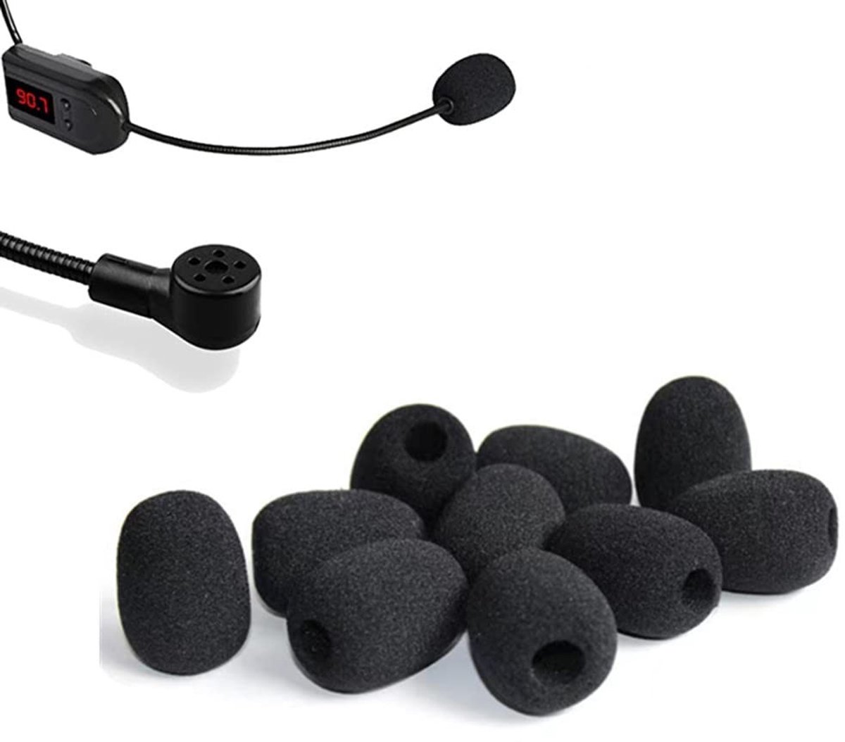 Solidchoice - Set van 20 Mini Schuim Mikrofoonkappen voor Bescherming