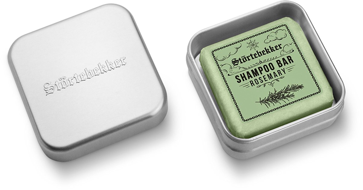 Störtebekker® Vaste Shampoo & Zeepdoos Set Rozemarijn - Shampoo Bar Set Heren met kruidige rozemarijngeur - Vegan & Ontwikkeld Zonder Dierproeven - Zonder Sulfaten & Parabenen - Handgemaakt in Nederland