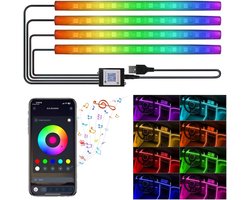 ZRNS® Auto Interieur Verlichting - LED Strip - Sfeerverlichting RGB - USB - Muziekmodi