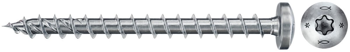 Fischer 200x Power-Fast II FPF II PTF 3,5 x 30 mm BC Pan Head met binnenzeskant TX20 volschroefdraad galvanisch verzinkt blauw gepassiveerd - 670102