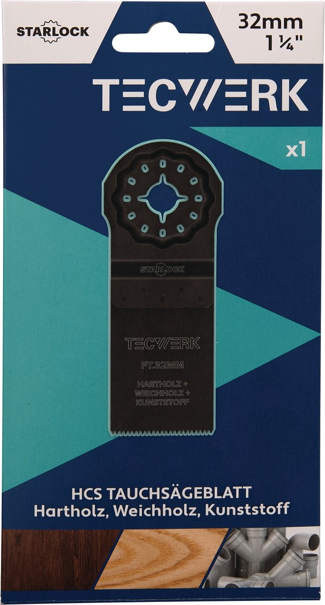 Duikzaagbladen B.32mm Dompel-T.42mm 1 St.Starlock TECWERK