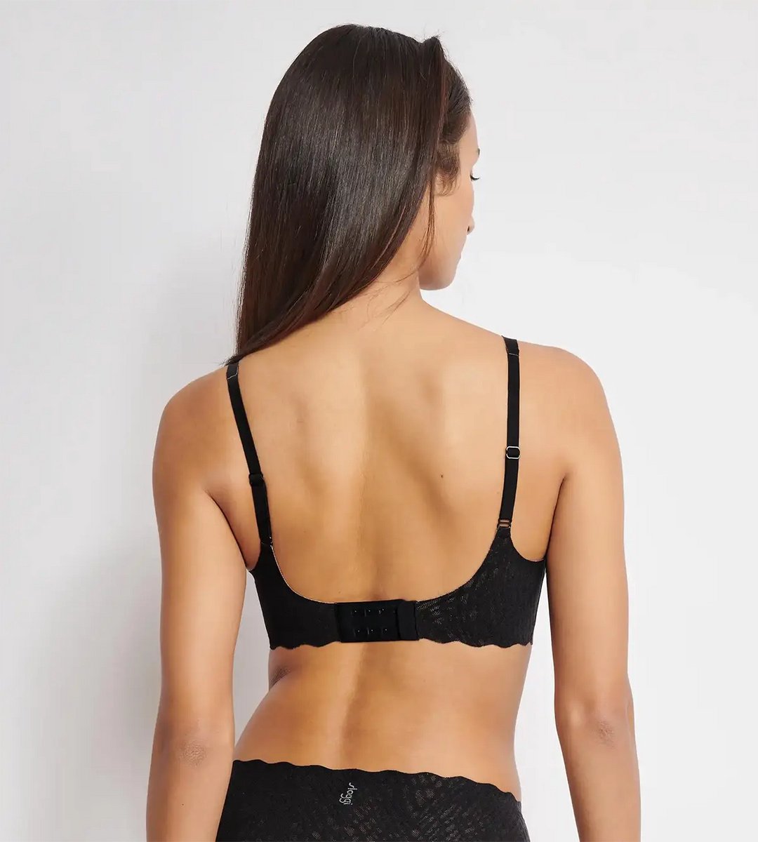 Sloggi Zero feel Soft Bra Bliss - Naadloze BH top - Kanten bralette met brede bandjes - XL