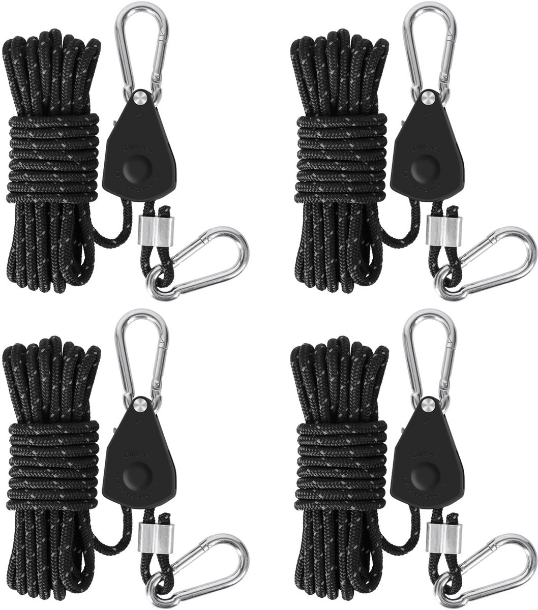 Solidchoice - Reflecterende Spanlijnen 4 Stuks voor Camping en Tent