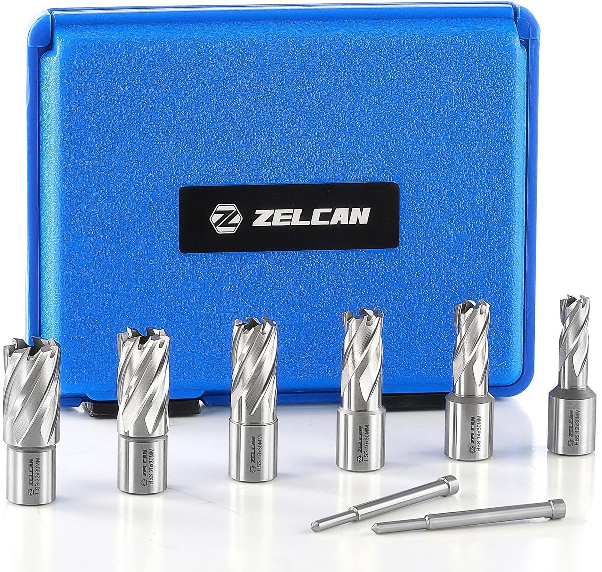 Solidchoice - Set van 6 Magnetische Boorbits met Spiraalgroeven voor Staal en Aluminium